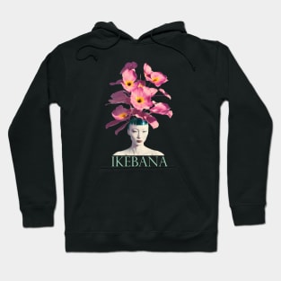 Ikebana flower head woman Hoodie